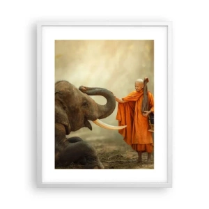 Poster în ramă albă - Întâlnire în călătorie - 40x50 cm
