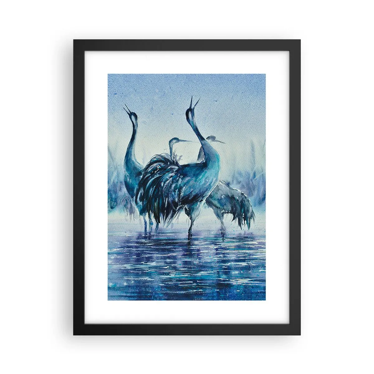 Poster în ramă neagră - Întâlnirea de dimineață - 30x40 cm