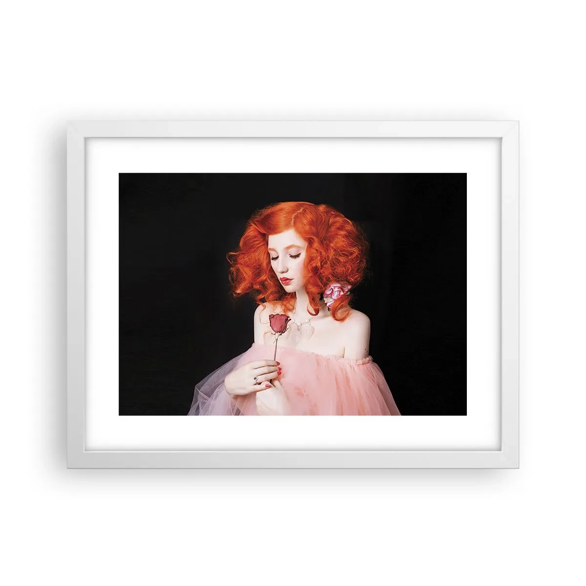 Poster în ramă albă - În stil baroc - 40x30 cm