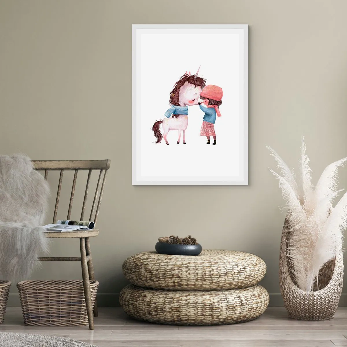 Poster în ramă albă - O poveste de iarnă - 70x100 cm