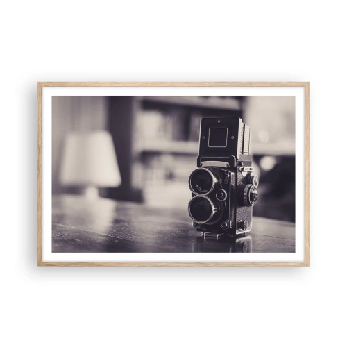 Poster în ramă de stejar deschis - Magia fotografiei vechi - 91x61 cm