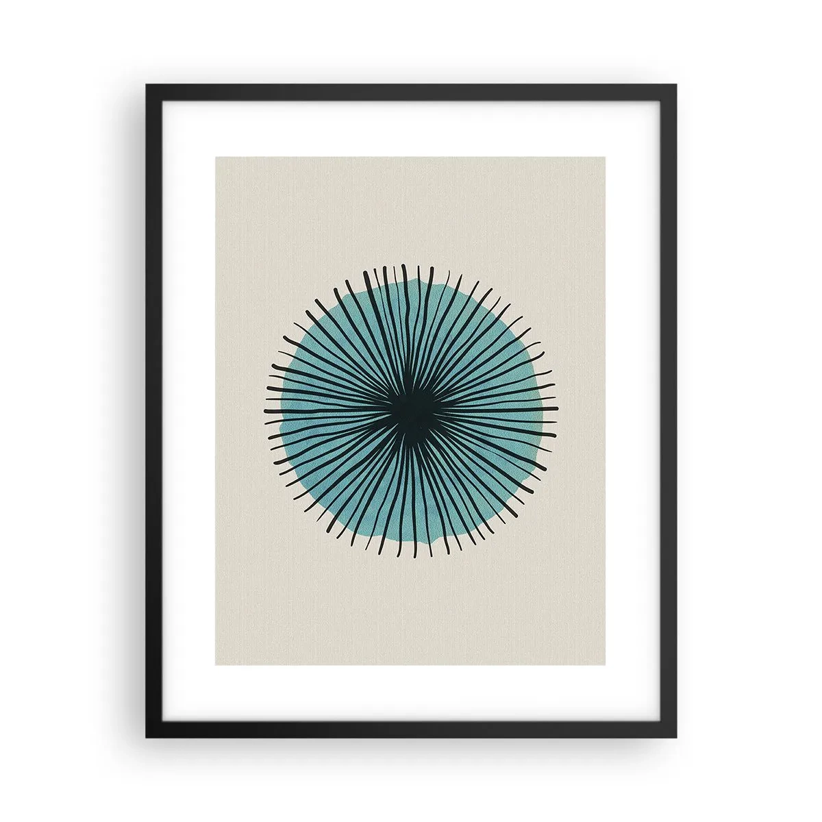 Poster în ramă neagră - Radiant pe albastru - 40x50 cm