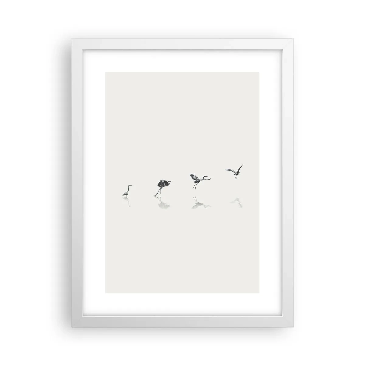 Poster în ramă albă - Patru pași simpli - 30x40 cm