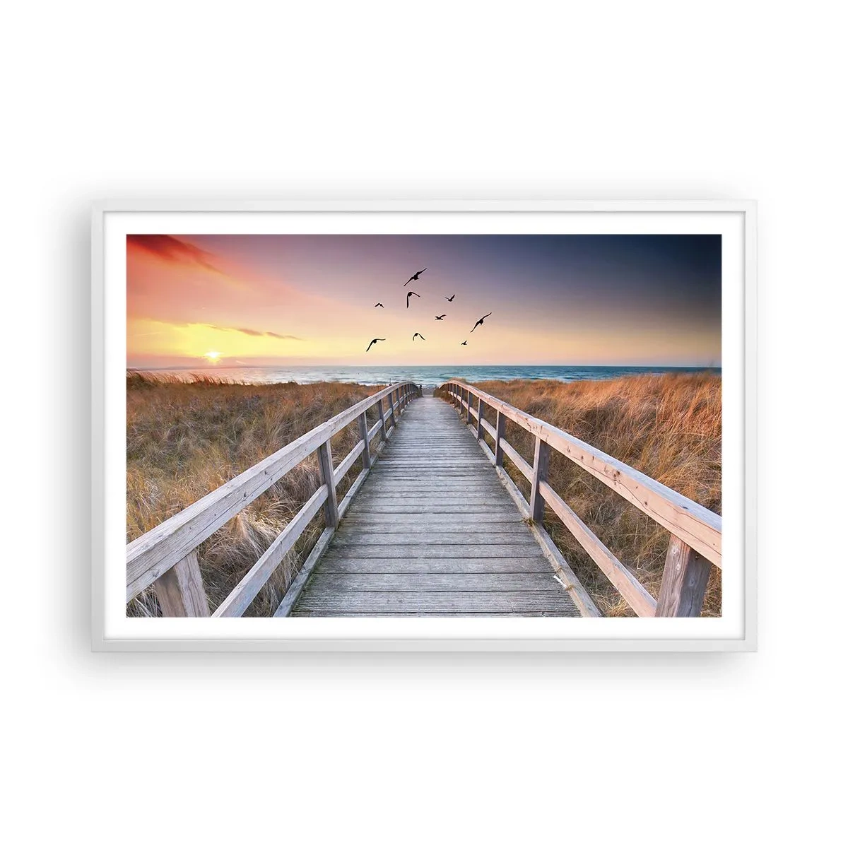 Poster în ramă albă - Spațiul pentru a zbura - 91x61 cm