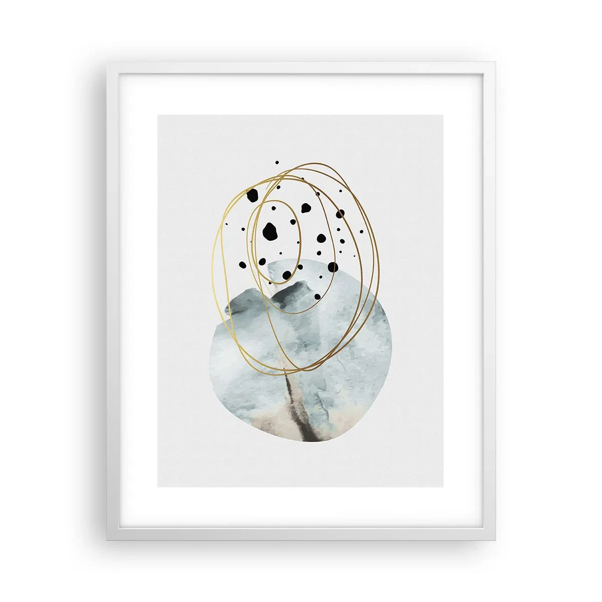 Poster în ramă albă - În îmbrățișarea spațiului - 40x50 cm