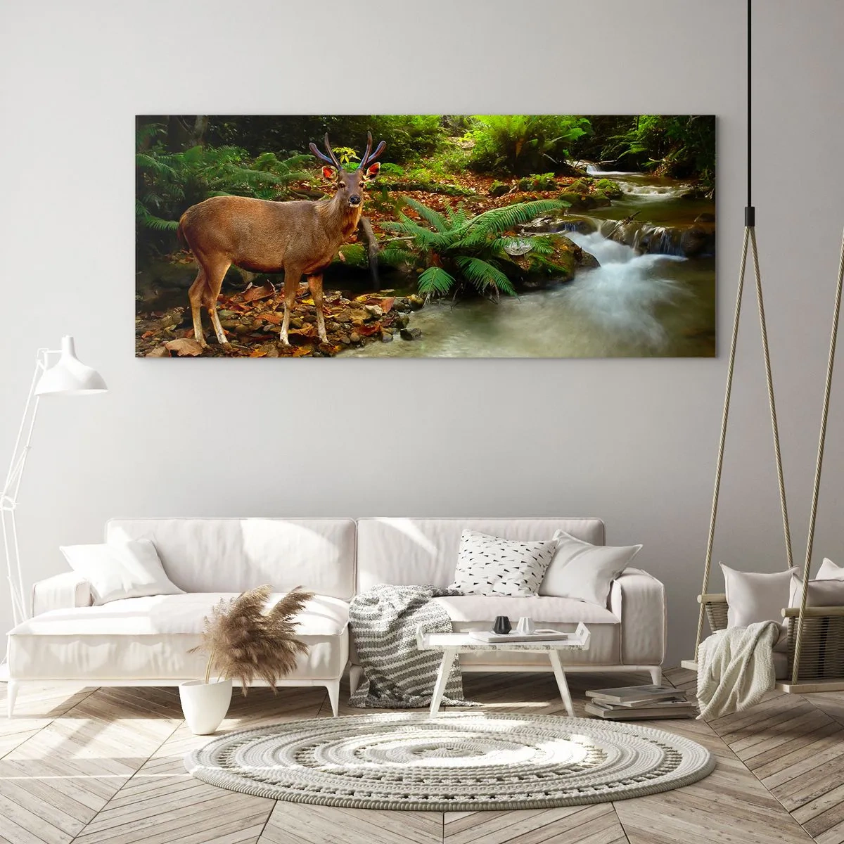 Tablou pe sticlă - Bun venit în lumea mea - 90x30 cm