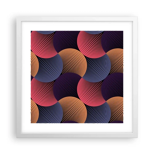 Poster în ramă albă - Într-un ritm de cerc - 40x40 cm