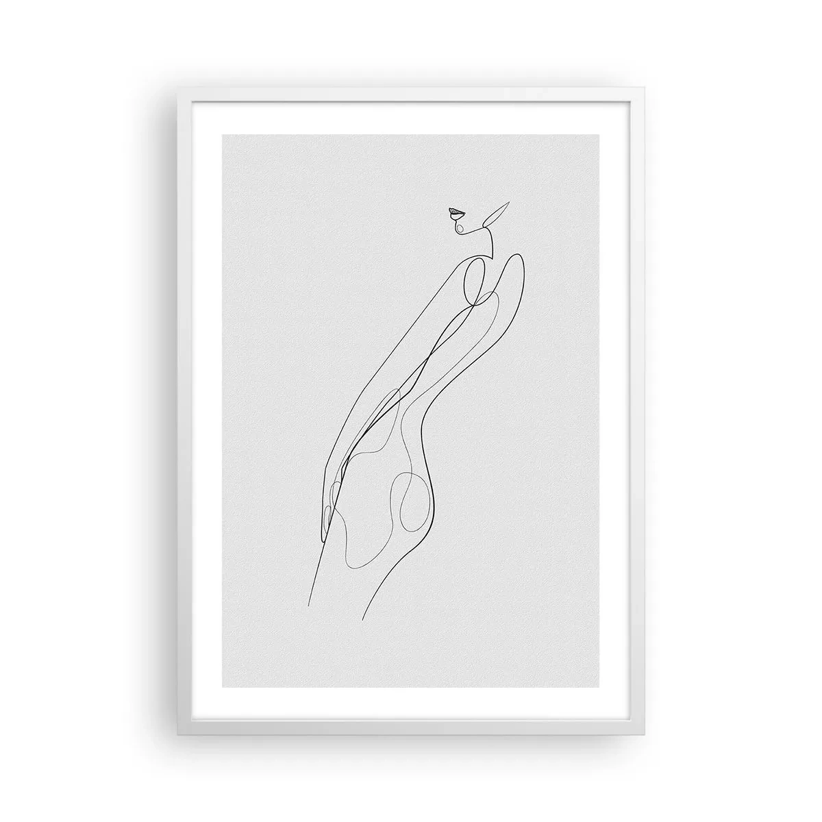 Poster în ramă albă - Abia o promisiune - 50x70 cm