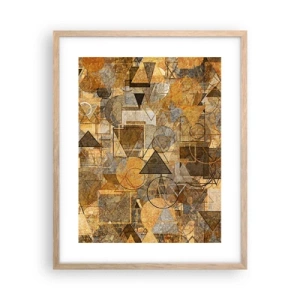 Poster în ramă de stejar deschis - Lumea băgată în formă - 40x50 cm