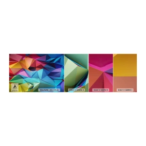 Mostră de Tapet Standard Eco - Origami de curcubeu - Abstracția, 3D, Grafică - 100x30 cm