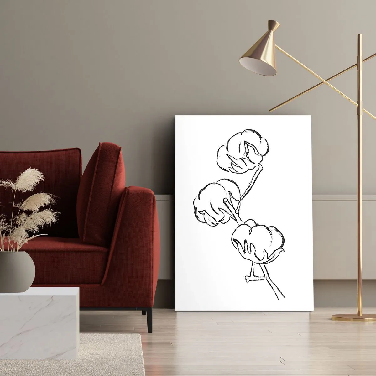 Tablou pe pânză - Pufuri de bumbac - 50x70 cm