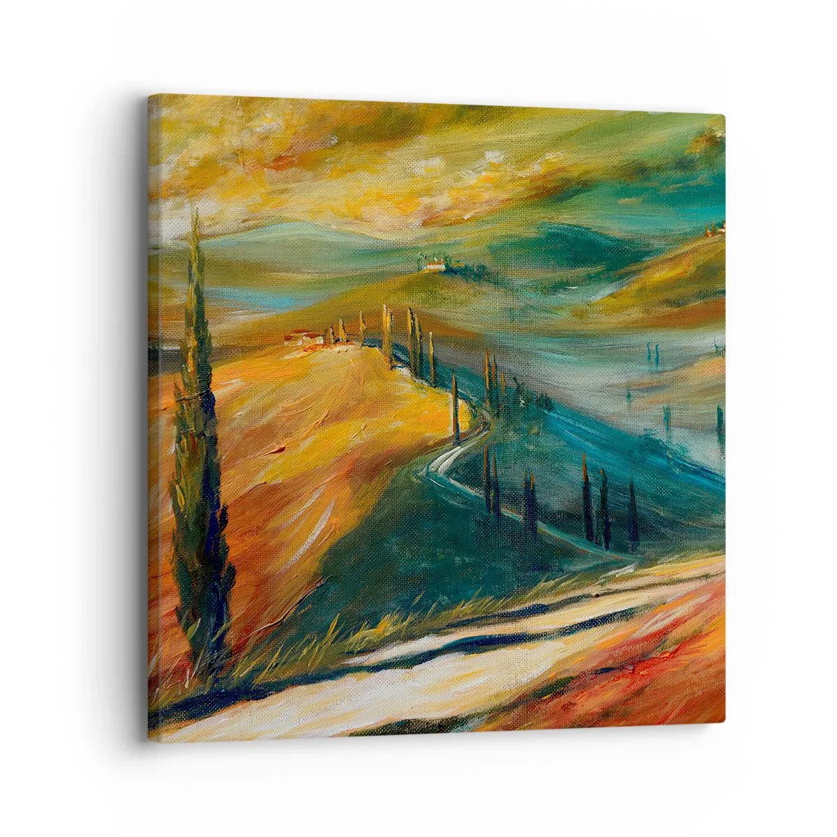 Tablou pe pânză - Peisaj toscan - 30x30 cm