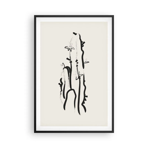 Poster în ramă neagră - Floare de plante medicinale - 61x91 cm