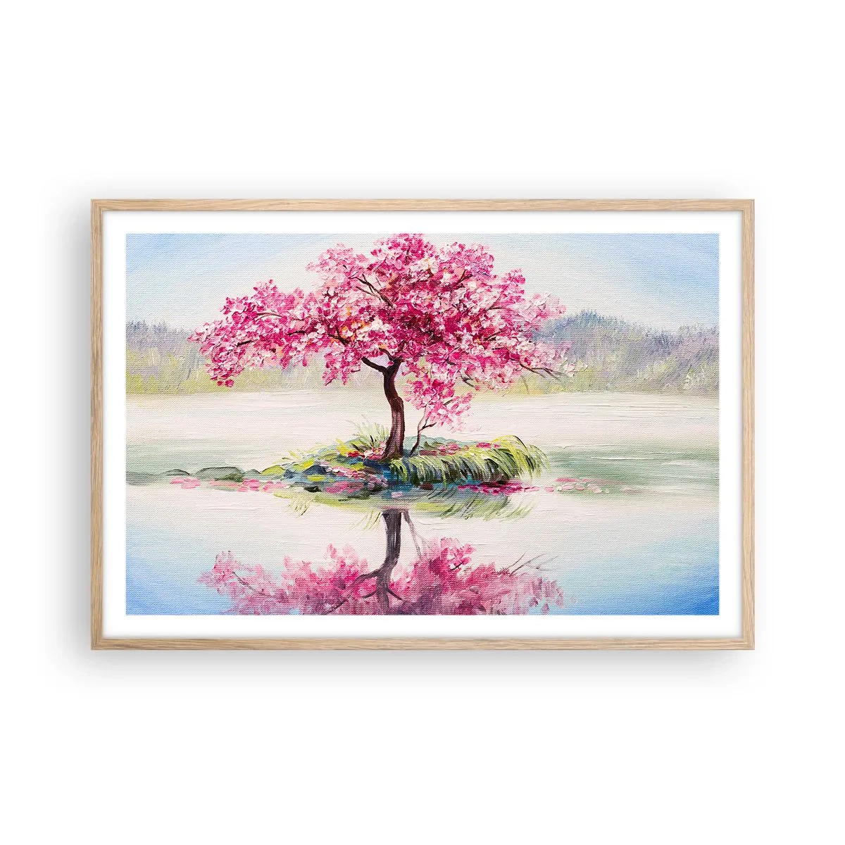 Poster în ramă de stejar deschis - Festivalul Primăverii - 91x61 cm