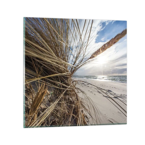 Tablou pe sticlă - O întâlnire a elementelor - 50x50 cm