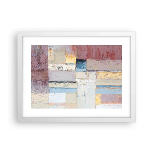 Poster în ramă albă - Liniștea geometriei - 40x30 cm