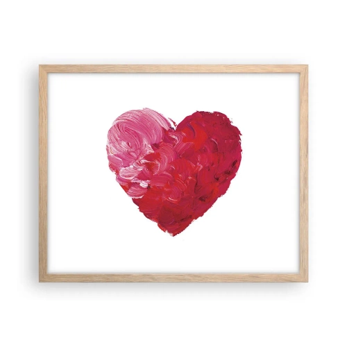 Poster în ramă de stejar deschis - All you need is love - 50x40 cm
