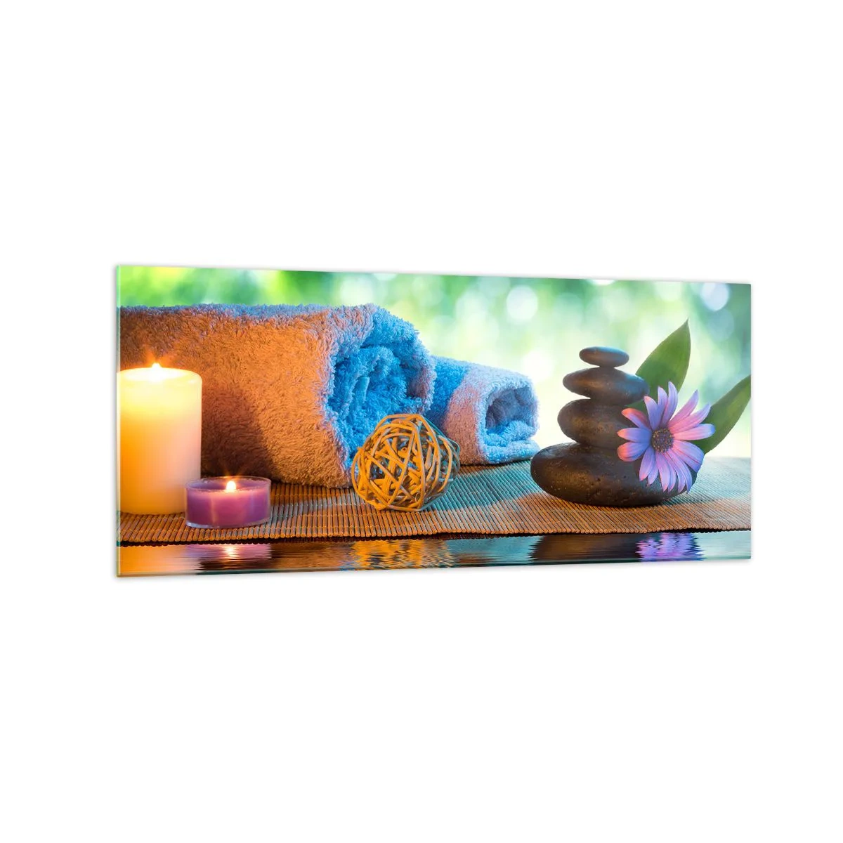 Tablou pe sticlă - Timp pentru corp - 120x50 cm