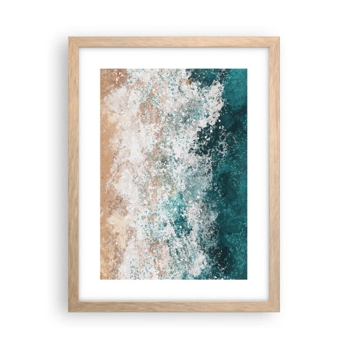 Poster în ramă de stejar deschis - Povești despre mare - 30x40 cm
