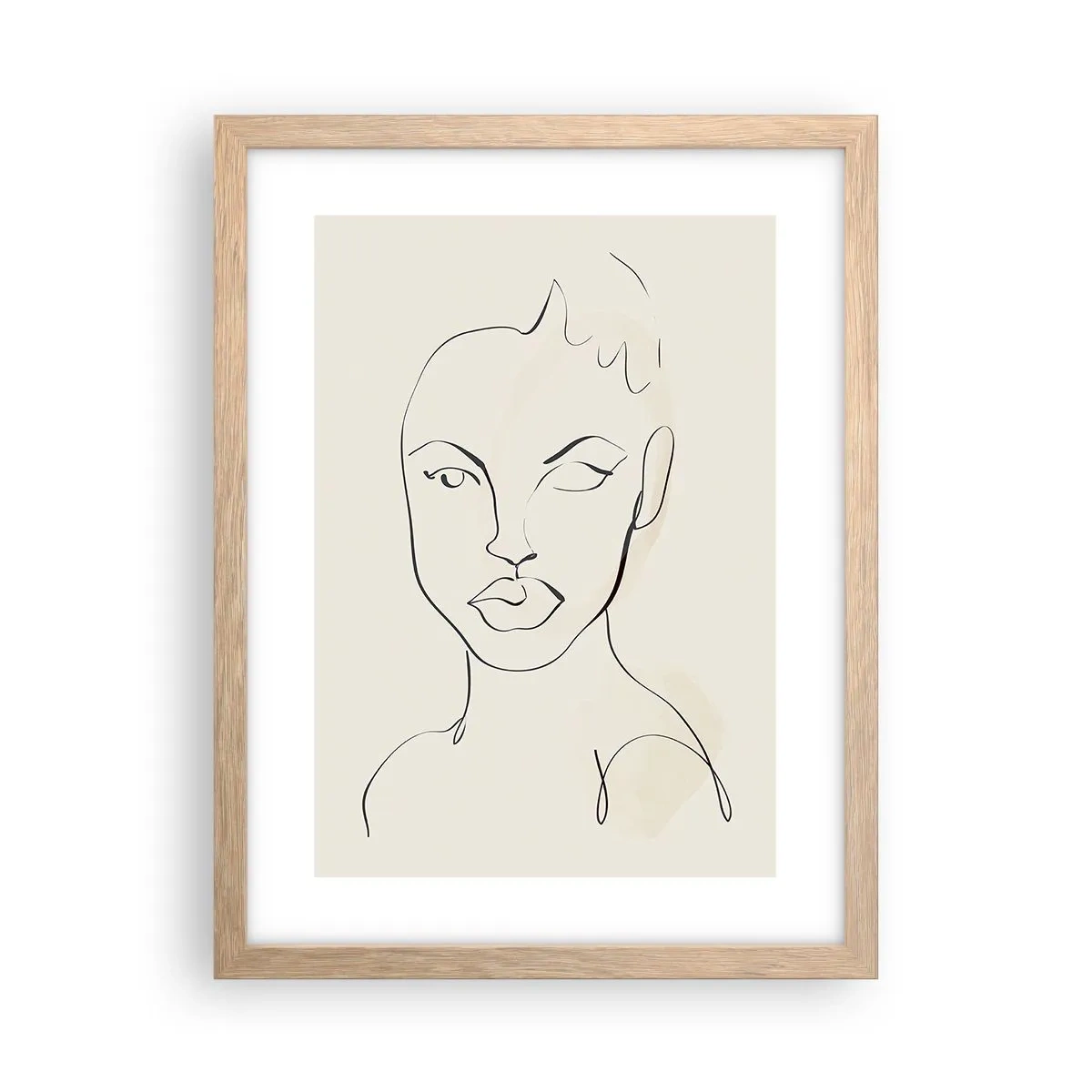Poster în ramă de stejar deschis - Schiță de senzualitate - 30x40 cm