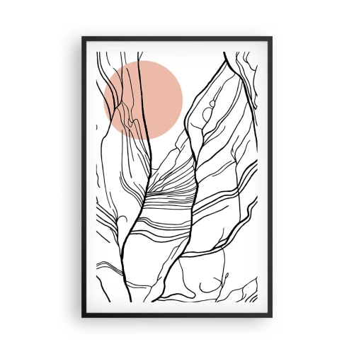 Poster în ramă neagră - Într-o rețea de crengi - 61x91 cm