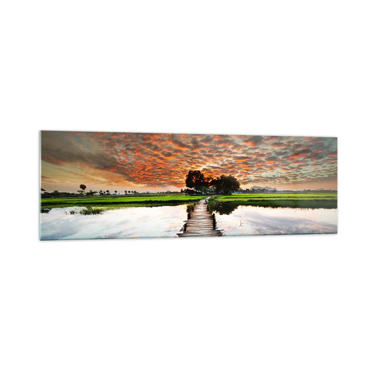 Tablou pe sticlă - Întindeți brațele - respirați - 160x50 cm