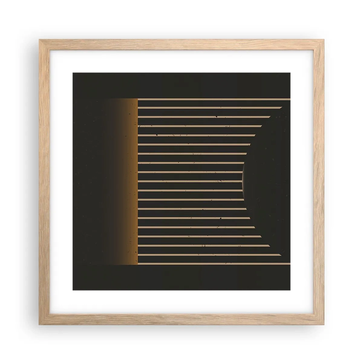 Poster în ramă de stejar deschis - Explorați întunericul - 40x40 cm