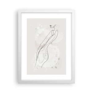 Poster în ramă albă - Să rătăcești cu privirea - 30x40 cm