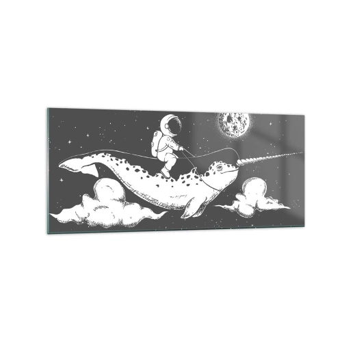 Tablou pe sticlă - Cavalerul Spațial - 120x50 cm