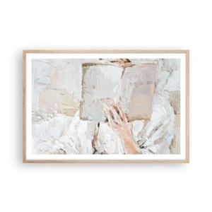 Poster în ramă de stejar deschis - Într-o altă lume - 91x61 cm