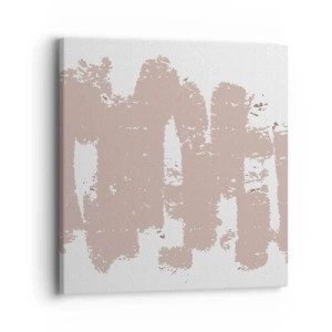 Tablou pe pânză - Abstracție în roz moale - 40x40 cm