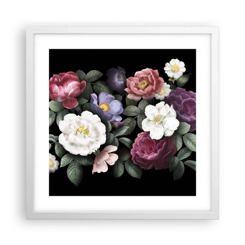 Poster în ramă albă - Dintr-o grădină engleză - 40x40 cm