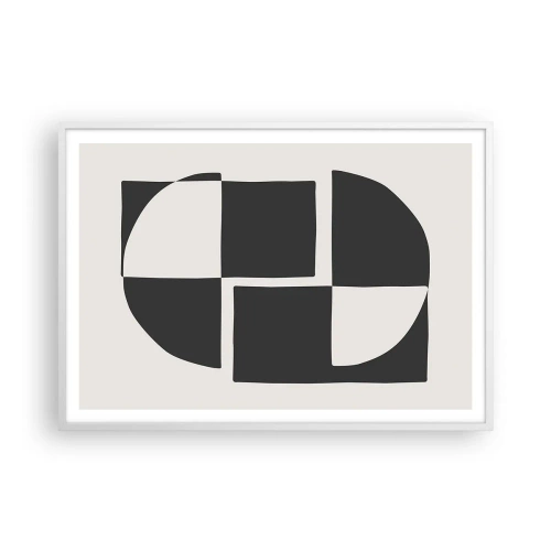 Poster în ramă albă - Antiteză - sinteză - 100x70 cm
