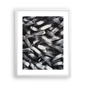Poster în ramă albă - Abstracție în spirit industrial - 40x50 cm