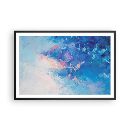Poster în ramă neagră - Abstracție de iarnă - 91x61 cm