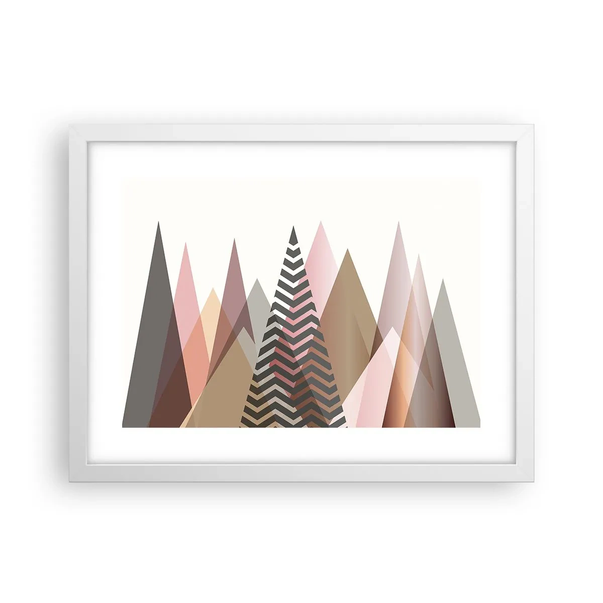Poster în ramă albă - Construcție piramidală - 40x30 cm