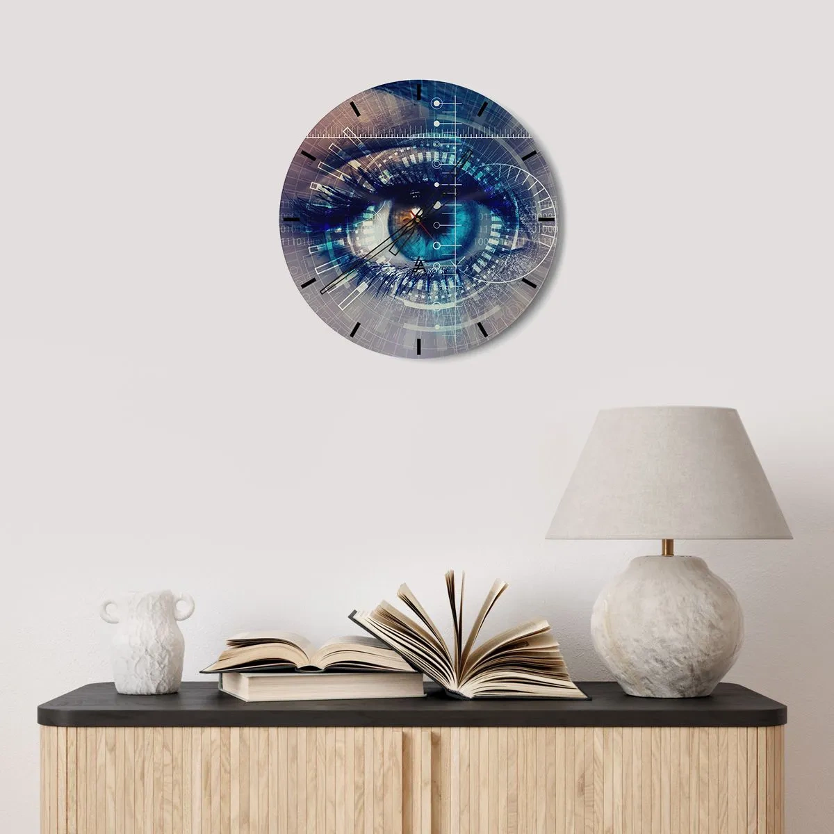 Ceas de perete - Ceas pe sticlă - Crezi că mă cunoști - 30x30 cm