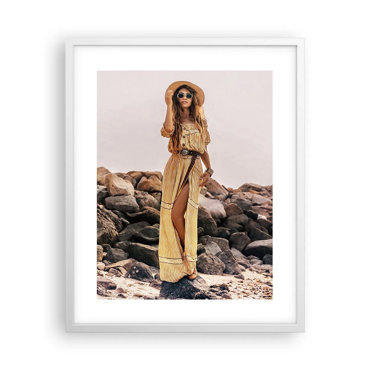 Poster în ramă albă - Magia pietrelor - 40x50 cm