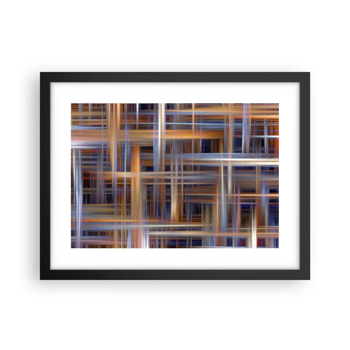 Poster în ramă neagră - Țesut din lumină - 40x30 cm