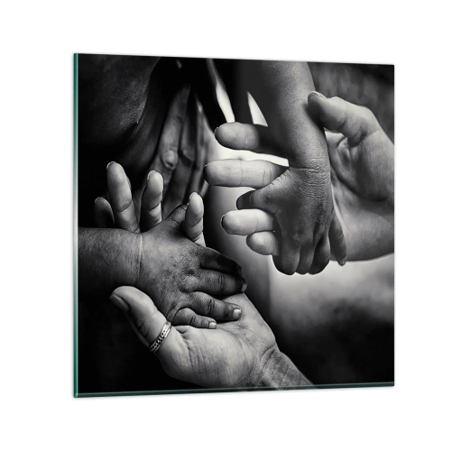 Tablou pe sticlă - A fi om - 30x30 cm
