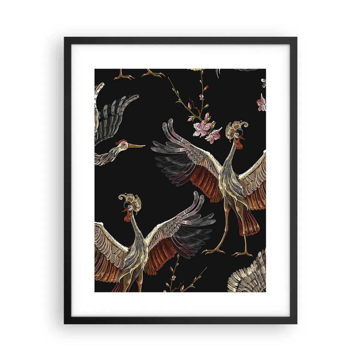 Poster în ramă neagră - Pasăre de basm - 40x50 cm