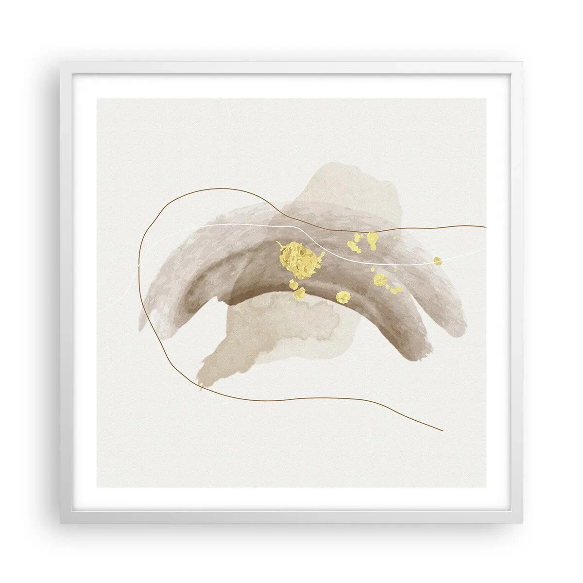 Poster în ramă albă - Întâlnite în spațiu - 60x60 cm