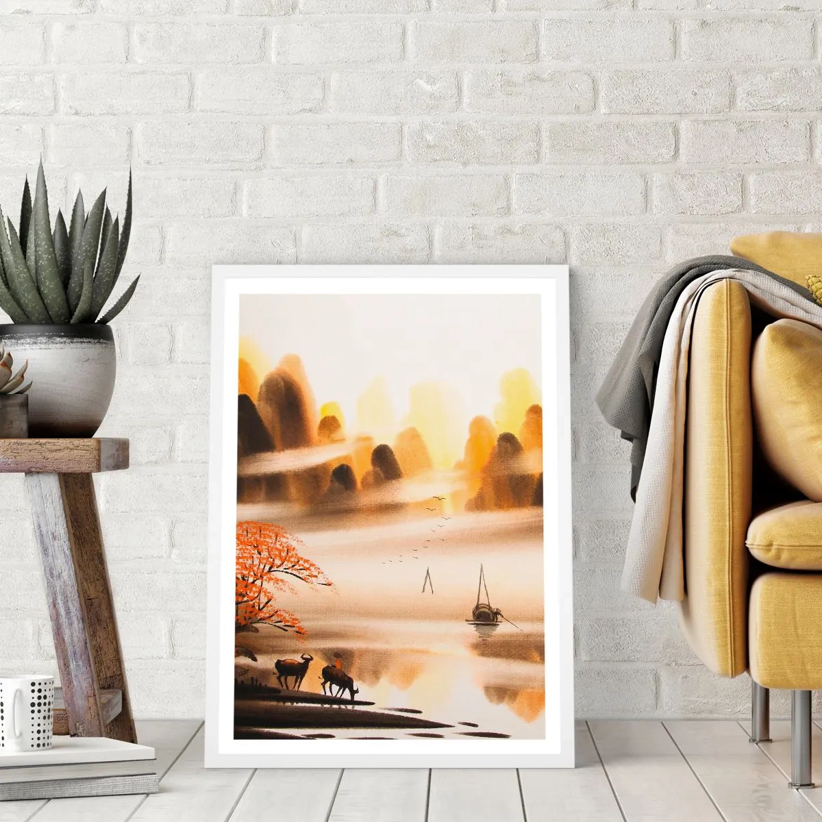 Poster în ramă albă - Mai departe decât Orientul Îndepărtat - 30x40 cm