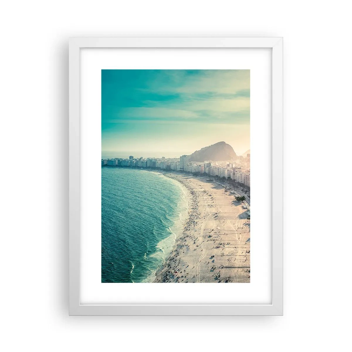 Poster în ramă albă - Vacanță perpetuă în Rio - 30x40 cm