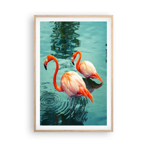 Poster în ramă de stejar deschis - Suntem bune de revistele de modă - 61x91 cm
