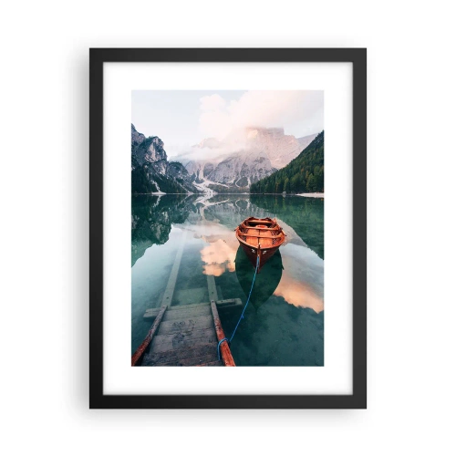 Poster în ramă neagră - Somnul liniștit al munților - 30x40 cm