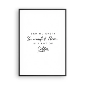 Poster în ramă neagră - Secretul succesului - 70x100 cm