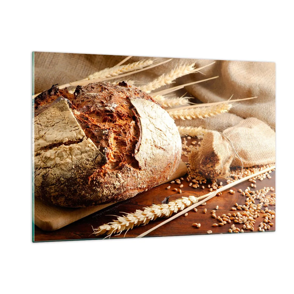 Tablou pe sticlă - Apetisantă, parfumată, crocantă - 120x80 cm