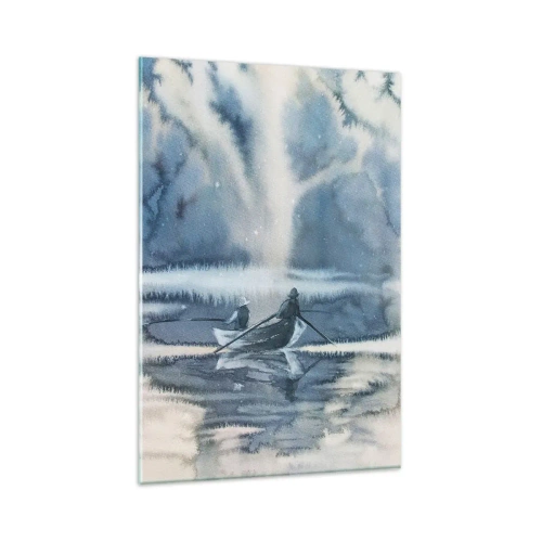 Tablou pe sticlă - Pescarii în paradisul lor - 80x120 cm