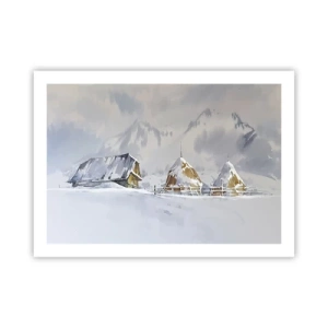 Poster - Într-o vale înzăpezită - 70x50 cm